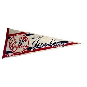 Vintage New York Yankees Baseball Pennant With MLB Logo